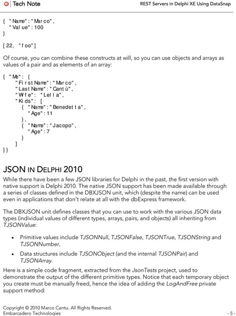 New code <strong>examples</strong> in category Javascript. . Delphi json examples